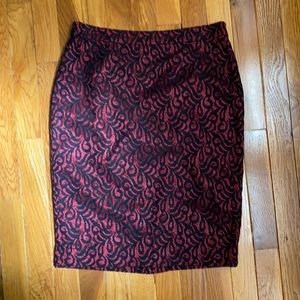 The Limited black lace pencil skirt